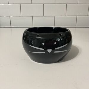 Koolkatkoo Black Cat White Whistlers Ceramic Planter